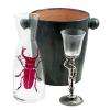 Verre à Vin, Carafe émaillé et seau à Champagne en Faïence.