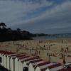 La grande plage avec , au fond , la Pointe du Décollé 