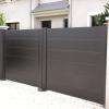 Portail alu KSM large lames horizontales
