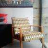 Fauteuil scandinave, velours Tesselate de Harlequin