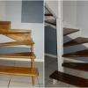 rénovation des escaliers, application vernis teinté
