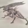 Impression 3D d'une reine Alien de l'univers Alien grand format. 