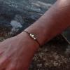 Bracelet en cordon ciré et Perles de Tahiti