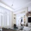 Les visuels 3D réalisés par l'agence TGF par Syrine pour le projet conçu par Tiffany Fayolle, architecte d'intérieur et décorateur à Lyon. On retrouve un faux plafond avec en périphérie des éclairages indirectes multiples qui créés un intérieur cosy contemporain et chaleureux.