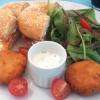 L'assiette de la mer  (Bagel au saumon fumé , croquettes de patate douce )