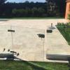 Création d'un garde corps piscine avec portillon intégré entièrement vitrée, avec du verre feuilleté 88.2 clair.