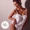 Pyjamas en satin blanc, pyjamas pour femme Valentina Lingerie.