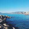 Vue depuis la bande de rochers
