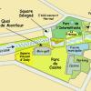 Plan du parc du Casino, traversé par la Volane