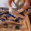 Travail des vitraux 