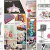 Planche d'ambiance pour un espace de vente de salon d'esthétique au style boudoir gourmand.