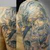 tatouage de dragon et samurai par vince tattoo dordogne