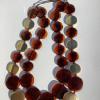 Collier Vintage Deux Rangs en Forme de Galets Ambre