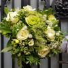 Bouquet de Fleurs fraîches vertes et blanches
