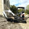 Travaux de terrassement réalisés par Yann Gleonnec avec une mini-pelle à Saint-Mathieu-de-Tréviers. Location Mini-pelle - Esprit Bâtisseur