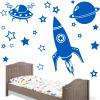 Sticker mural pour les enfants.
Sticker fusée et espace